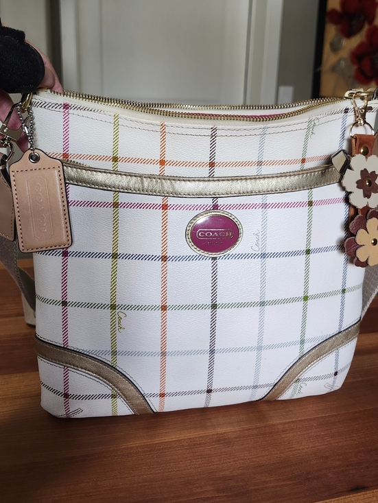Coach Handbags - Coach Peyton Tattersall,.Multicolor Plaid  Shoulder Bag/crossbody Bag. Firm On $